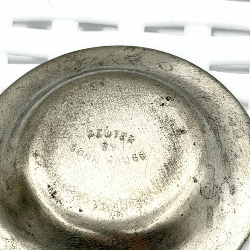 Vintage Mini Pewter & Silverplate Creamer Lot Trinkets Typesetter Case Smalls